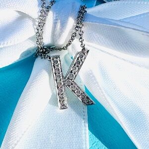 Tiffany & Co. Platinum Diamond K Necklace